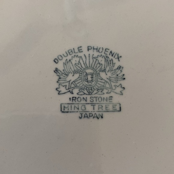 Double Phoenix, iron stone plate “Ming tree” made in Japan - Picture 5 of 5